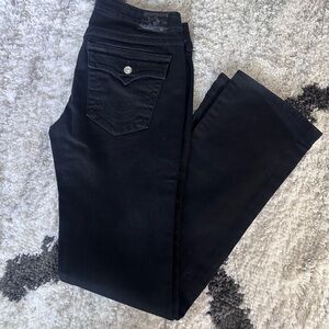 True Religion Black Straight Leg Jeans Classic Style